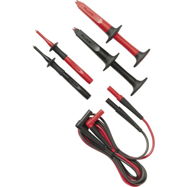 Fluke TL223-1 Säkerhets-mätledning-Set Laminerade stickdon 4 mm Laminerade stickdon 4 mm 1.50 m Svart, Röd 1 st