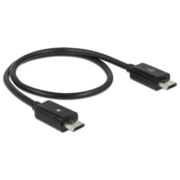 Delock USB-kabel USB 2.0 USB-Micro-B-kontakt, USB-Micro-B-kontakt 0.30 m Svart OTG 83570