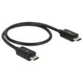 Miniatyrbild 3 av 3: Delock USB-kabel USB 2.0 USB-Micro-B-kontakt, USB-Micro-B-kontakt 0.30 m Svart OTG 83570