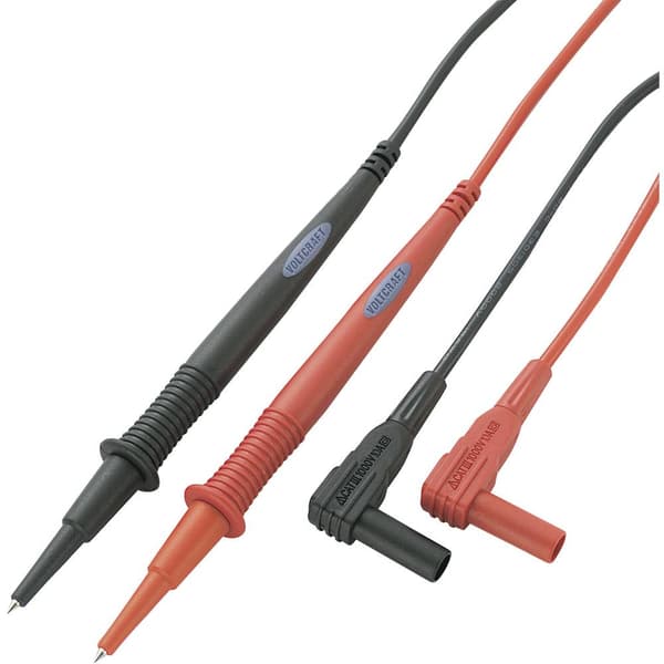 Säkerhets-mätledning-Set 1.00 m Svart, Röd VOLTCRAFT MS-1A