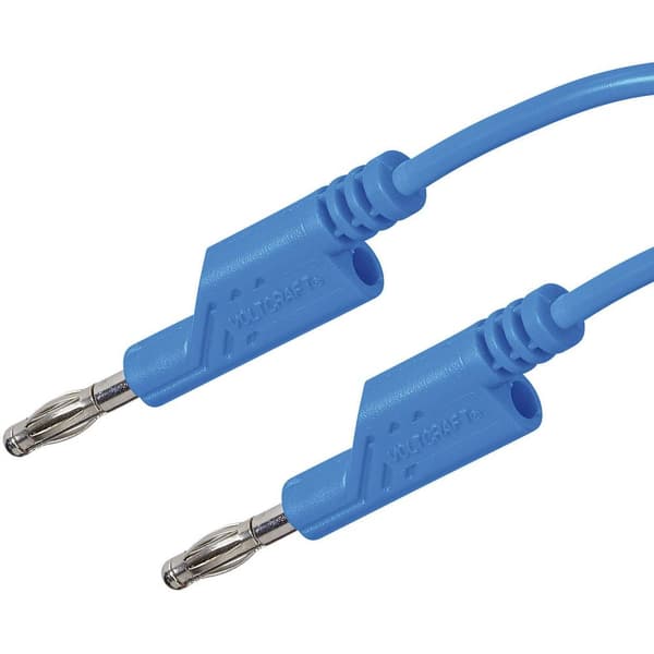VOLTCRAFT MS5/BL Mätledning Laminerade stickdon 4 mm Laminerade stickdon 4 mm 5.00 m Blå 1 st