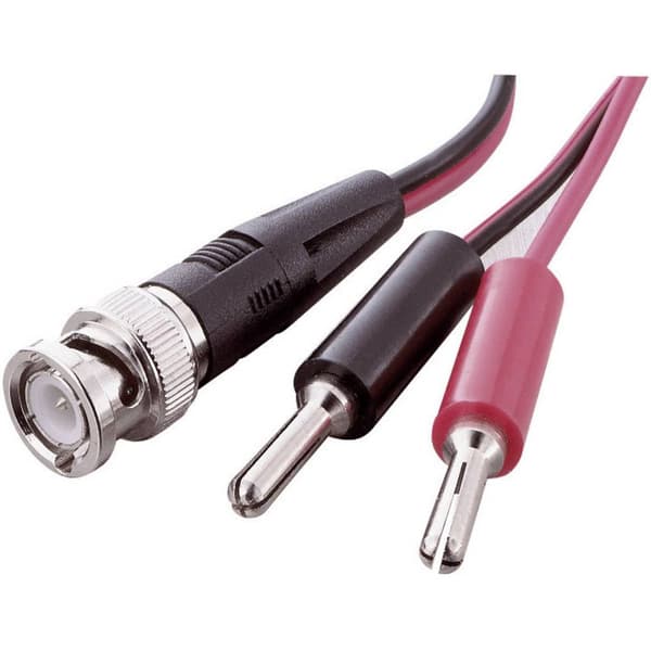 VOLTCRAFT BNC-Mätledning 0.80 m Svart, Röd