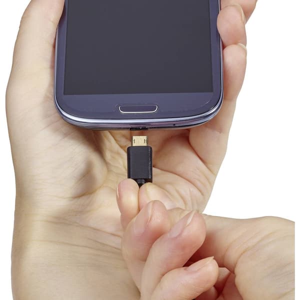 Renkforce USB-kabel USB 2.0 USB-A kontakt, USB-Micro-B-kontakt 1.00 m Svart Tillämplig kontakt på båda sidor, guldpläte