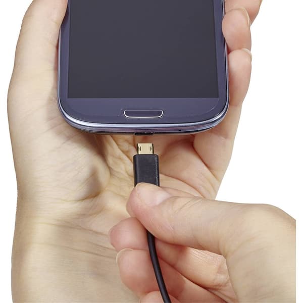 Renkforce USB-kabel USB 2.0 USB-A kontakt, USB-Micro-B-kontakt 1.00 m Svart Tillämplig kontakt på båda sidor, guldpläte