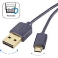 Miniatyrbild 1 av 4: Renkforce USB-kabel USB 2.0 USB-A kontakt, USB-Micro-B-kontakt 1.00 m Svart Tillämplig kontakt på båda sidor, guldpläte