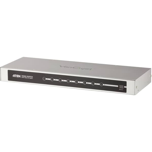 ATEN VS0801H-AT-G 8 Port HDMI-Switch kontrollerbar via PC, med fjärrkontroll 1920 x 1080 pixel