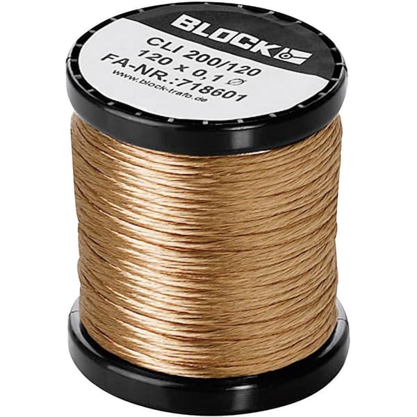BLOCK Lackerad koppartråd Ytter-Ø (inkl. isolerande lack)=0.10 mm 30 x 0.1 mm 96 m 0.20 kg