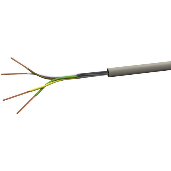 VOKA Kabelwerk LiYY Styrledning 4 x 0.50 mm² Grå (RAL 7001) LIYY4X05 100 m
