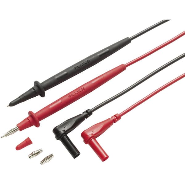 Fluke TL76 Säkerhets-mätledning-Set Prob Laminerade stickdon 4 mm 1.50 m Svart, Röd 1 st