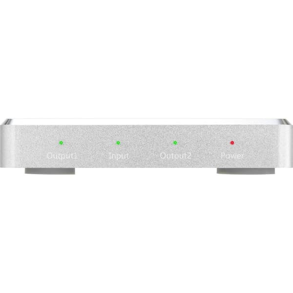 SpeaKa Professional 2 Port HDMI-Splitter Aluminiumhölje, Ultra HD-kapabel 3840 x 2160 pixel