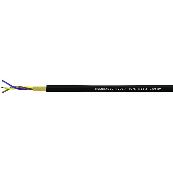 Helukabel 32023 Jordkabel NYY-J 3 G 1.5 mm² Svart 50 m