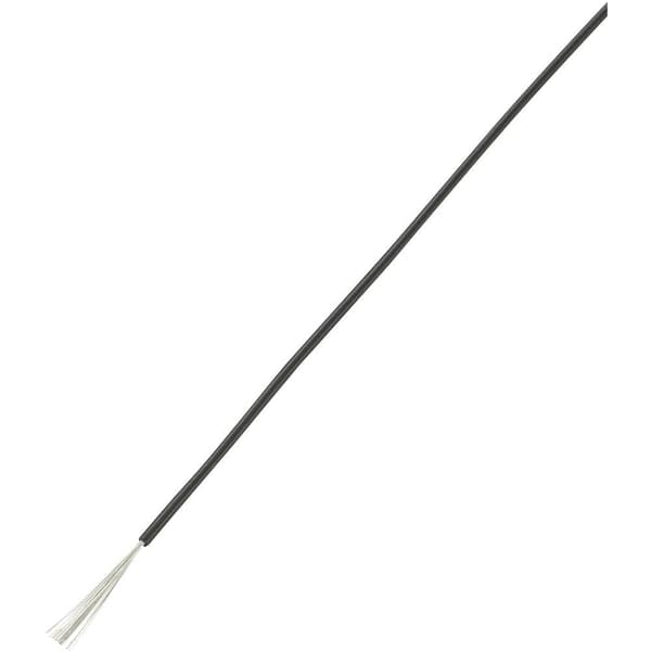 TRU COMPONENTS 1570260 Flätad kabel LiY 1 x 1.50 mm² Svart 100 m