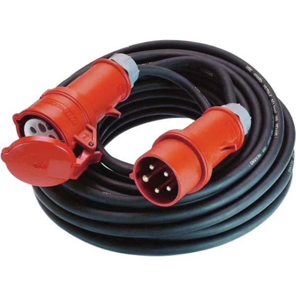 Bachmann 0165793 Ström Förlängningskabel 16 A Svart 10.00 m H07RN-F 5G 2,5 mm² lämpar sig för utomhusbruk