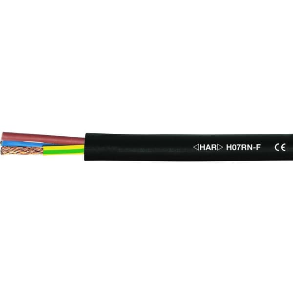 Helukabel 37062 Gummislangledning H07RN-F 5 G 2.5 mm² Svart 50 m