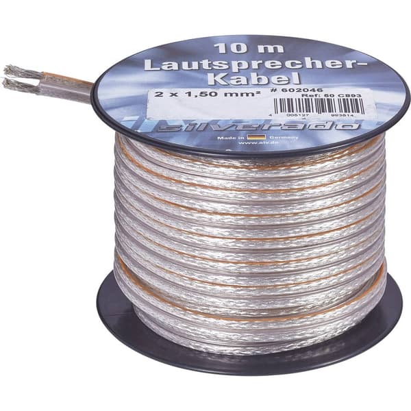 AIV 23555L Högtalarkabel 2 x 1.5 mm² Silver 10 m
