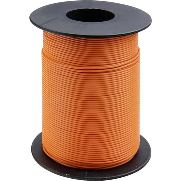 Donau Elektronik 119-17 Flätad kabel 1 x 0.14 mm² Orange 100 m