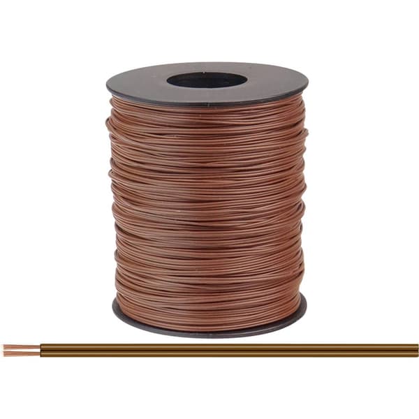Donau Elektronik 114-88-100 Flätad kabel 2 x 0.08 mm² Brun 100 m