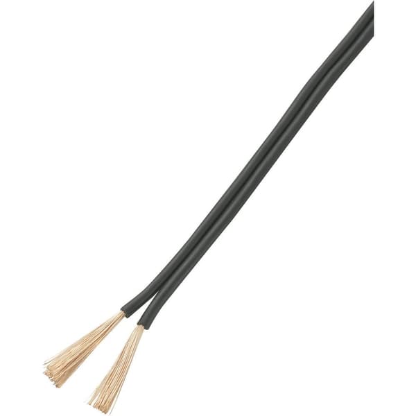 TRU COMPONENTS 1565193 Flätad kabel 2 x 1.50 mm² Svart 50 m