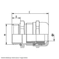 Miniatyrbild 3 av 4: LAPP SKINTOP® MS-HF-M 32x1,5 53112574 Kabelförskruvning med dragavlastning M32 Mässing Mässing 1 st