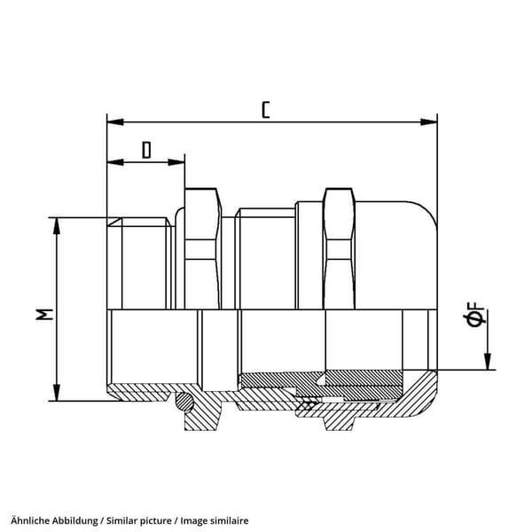 LAPP SKINTOP® MS-HF-M 32x1,5 53112574 Kabelförskruvning med dragavlastning M32 Mässing Mässing 1 st