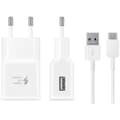 Miniatyrbild 2 av 4: Samsung EP-TA20EWECGWW USB-laddare 1x USB-C®, 1x USB-A Fast Charge Snabbladdare