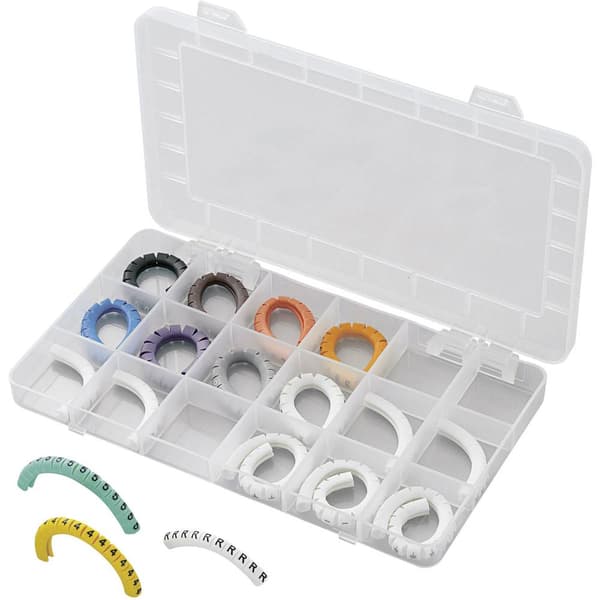 TRU COMPONENTS ECMKS-1 Märkningsclip Tryck 0 - 9, L, N, R, S, T, PE, +, - Ytterdiameter-område 1 till 3 mm
