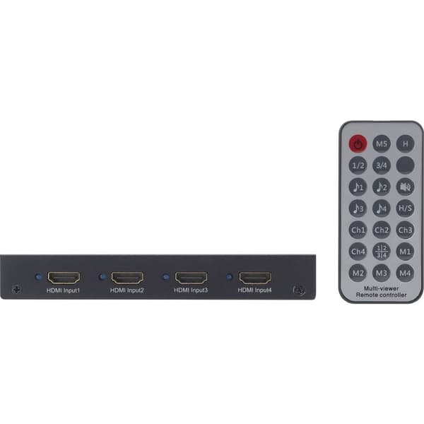 SpeaKa Professional SP-HDS-QMV100 4 Port HDMI Quad Multi-Viewer med fjärrkontroll Full HD 1080p @ 60 Hz