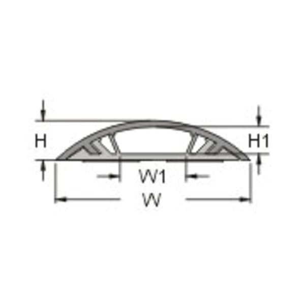 TRU COMPONENTS Kabelbrygga 1593128 PVC Brun Antal kanaler: 1 1000 mm Innehåll: 1 st
