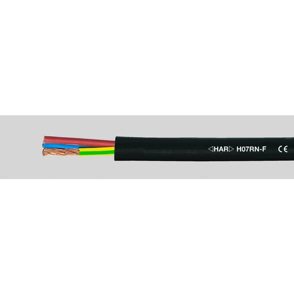 Helukabel 37029 Gummislangledning H07RN-F 3 G 2.5 mm² Svart 50 m