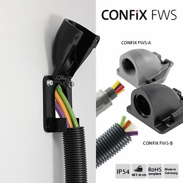 Icotek 31413.900 Kabelgenomföring vinklad Svart 1 st