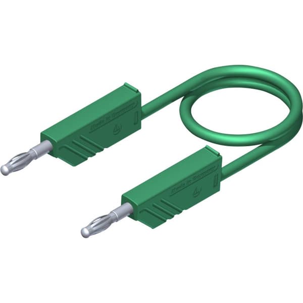 SKS Hirschmann CO MLN SIL 100/1 Mätledning Laminerade stickdon 4 mm Laminerade stickdon 4 mm 1.00 m Grön 1 st