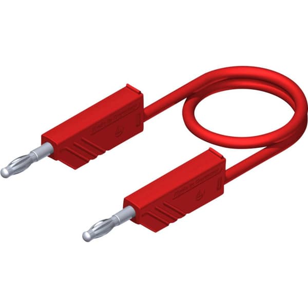 SKS Hirschmann CO MLN SIL 200/1 Mätledning Laminerade stickdon 4 mm Laminerade stickdon 4 mm 2.00 m Röd 1 st