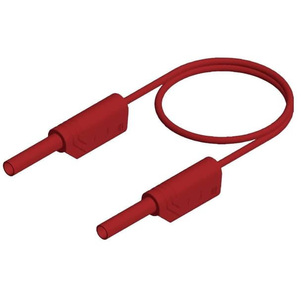 SKS Hirschmann MVL S 100/1 Au Säkerhets-mätledning Laminerade stickdon 2 mm Laminerade stickdon 2 mm 1.00 m Röd 1 st