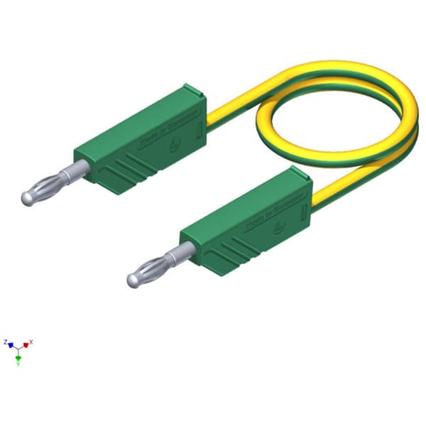 SKS Hirschmann CO MLN 100/2,5 Mätledning Laminerade stickdon 4 mm Laminerade stickdon 4 mm 1.00 m Gul, Grön 1 st