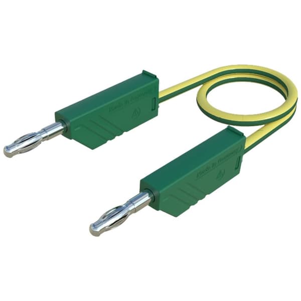 SKS Hirschmann CO MLN 100/2,5 Mätledning Laminerade stickdon 4 mm Laminerade stickdon 4 mm 1.00 m Gul, Grön 1 st