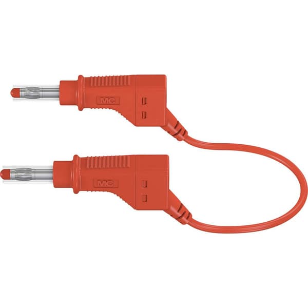 Stäubli XZG425/SIL Säkerhets-mätledning Laminerade stickdon 4 mm Laminerade stickdon 4 mm 0.50 m Röd 1 st