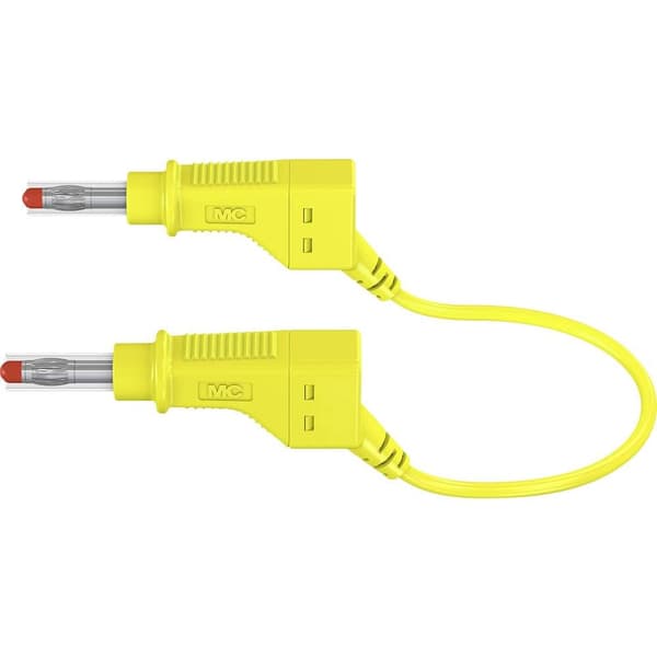 Stäubli XZG425/SIL Säkerhets-mätledning Laminerade stickdon 4 mm Laminerade stickdon 4 mm 0.50 m Gul 1 st
