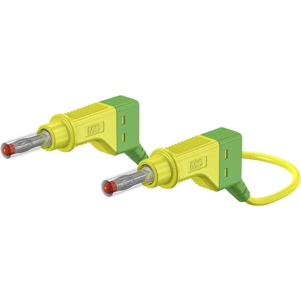 Stäubli XZG425/SIL Säkerhets-mätledning Laminerade stickdon 4 mm Laminerade stickdon 4 mm 2.00 m Grön, Gul 1 st