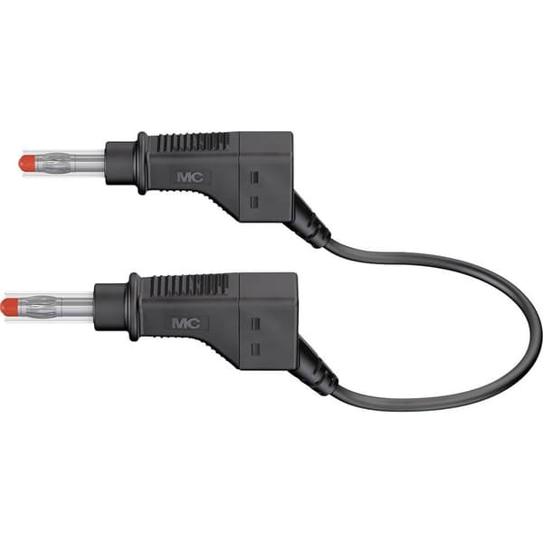 Stäubli XZG425/SIL Säkerhets-mätledning Laminerade stickdon 4 mm Laminerade stickdon 4 mm 2.00 m Svart 1 st