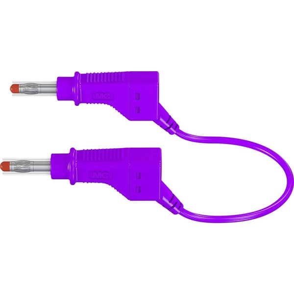 Stäubli XZG425/SIL Säkerhets-mätledning Laminerade stickdon 4 mm Laminerade stickdon 4 mm 2.00 m Violett 1 st