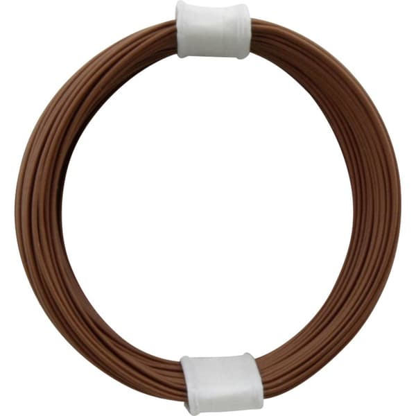 Donau Elektronik 110-8 Flätad kabel 1 x 0.04 mm² Brun 10 m