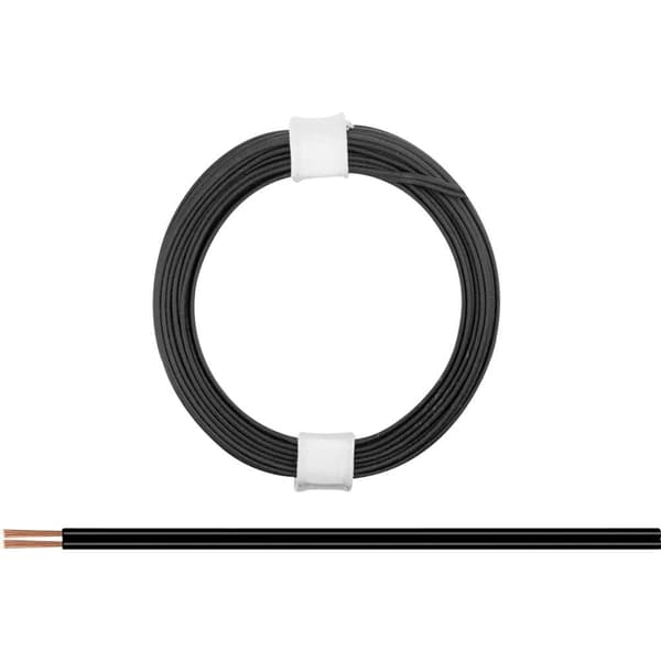 Donau Elektronik 114-11 Flätad kabel 2 x 0.08 mm² Svart 5 m