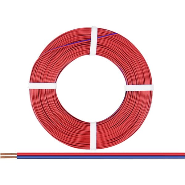 Donau Elektronik 218-02-25 Flätad kabel 2 x 0.14 mm² Röd, Blå 25 m