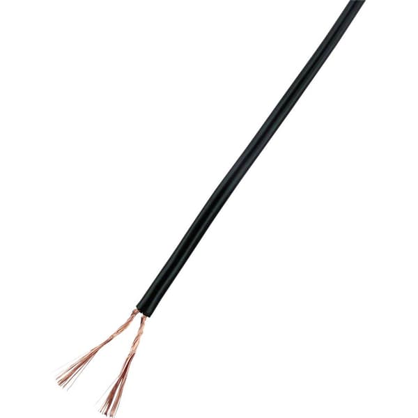 TRU COMPONENTS 93030c532 Flätad kabel 2 x 1 mm² Svart 25 m