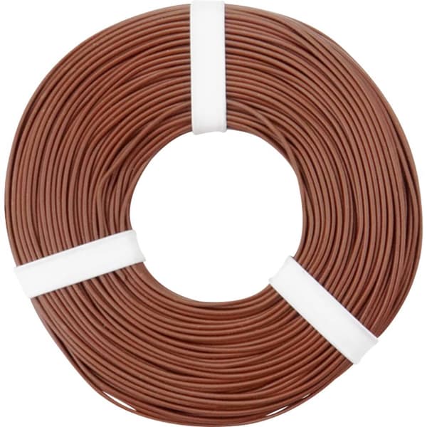Donau Elektronik 125-058 Flätad kabel 1 x 0.25 mm² Brun 50 m
