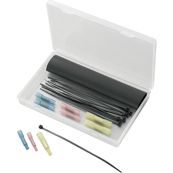 TRU COMPONENTS 1563951 Värmekrymps-anslutningsgarnitur med skruvplintar (value.1363849) Kabel-Ø-område: 3 - 6 mm Innehå