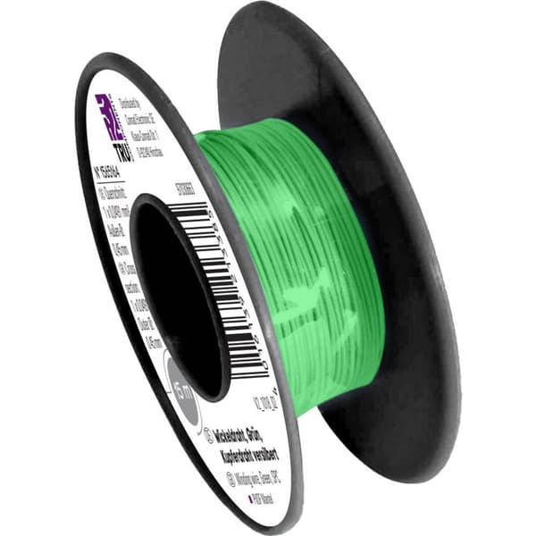 TRU COMPONENTS 1565164 Lindningstråd Wire Wrap 1 x 0.05 mm² Grön 15 m