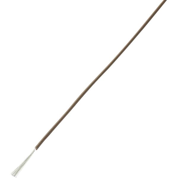 TRU COMPONENTS 1565345 Flätad kabel LiFY 1 x 0.05 mm² Brun 25 m