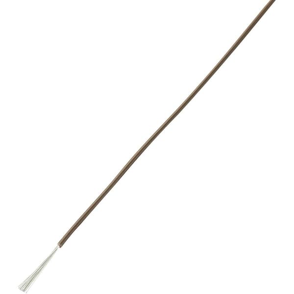 TRU COMPONENTS 1566840 Flätad kabel LiY 1 x 1 mm² Brun 10 m