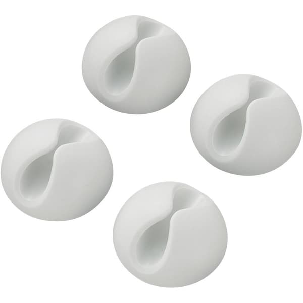 TRU COMPONENTS SWC-10WT/4P Kabelhållare självhäftande 542241 Bunt Ø-område 9 mm (max) Vit 4 st